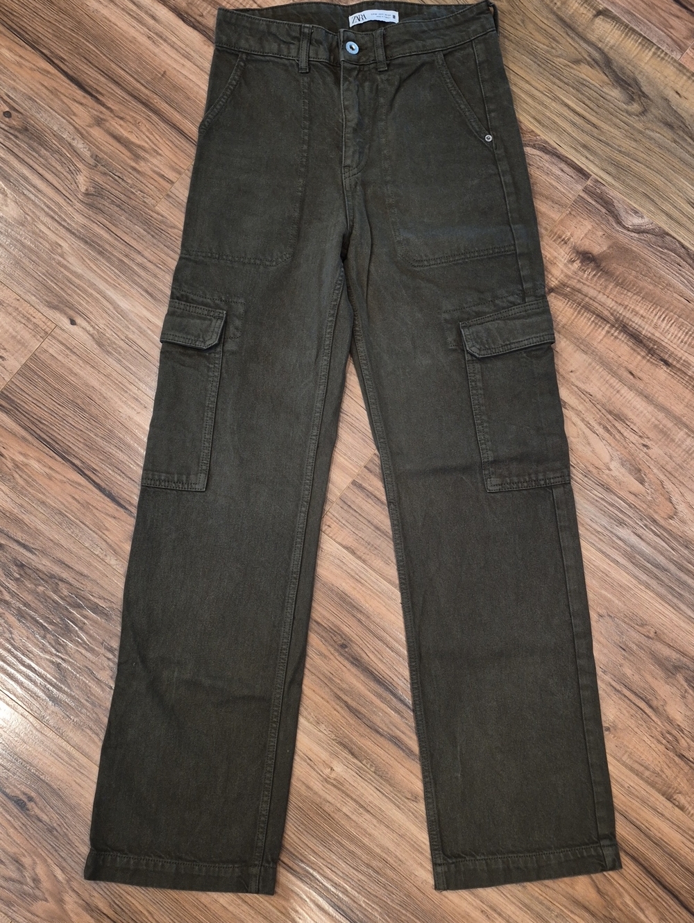 💥💙 Zara Jeans — Dark Olive Green